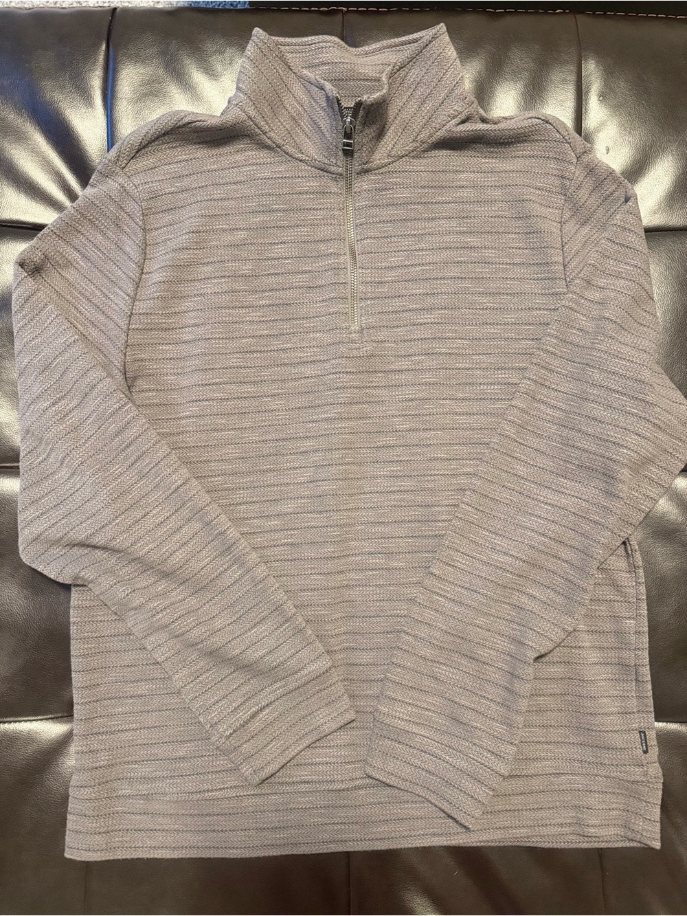 Docker’s Men’s Quarter-Zip Textured Sweater - Light Gray